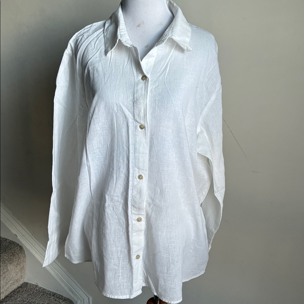 H&M Linen Button Down Shirt(13)